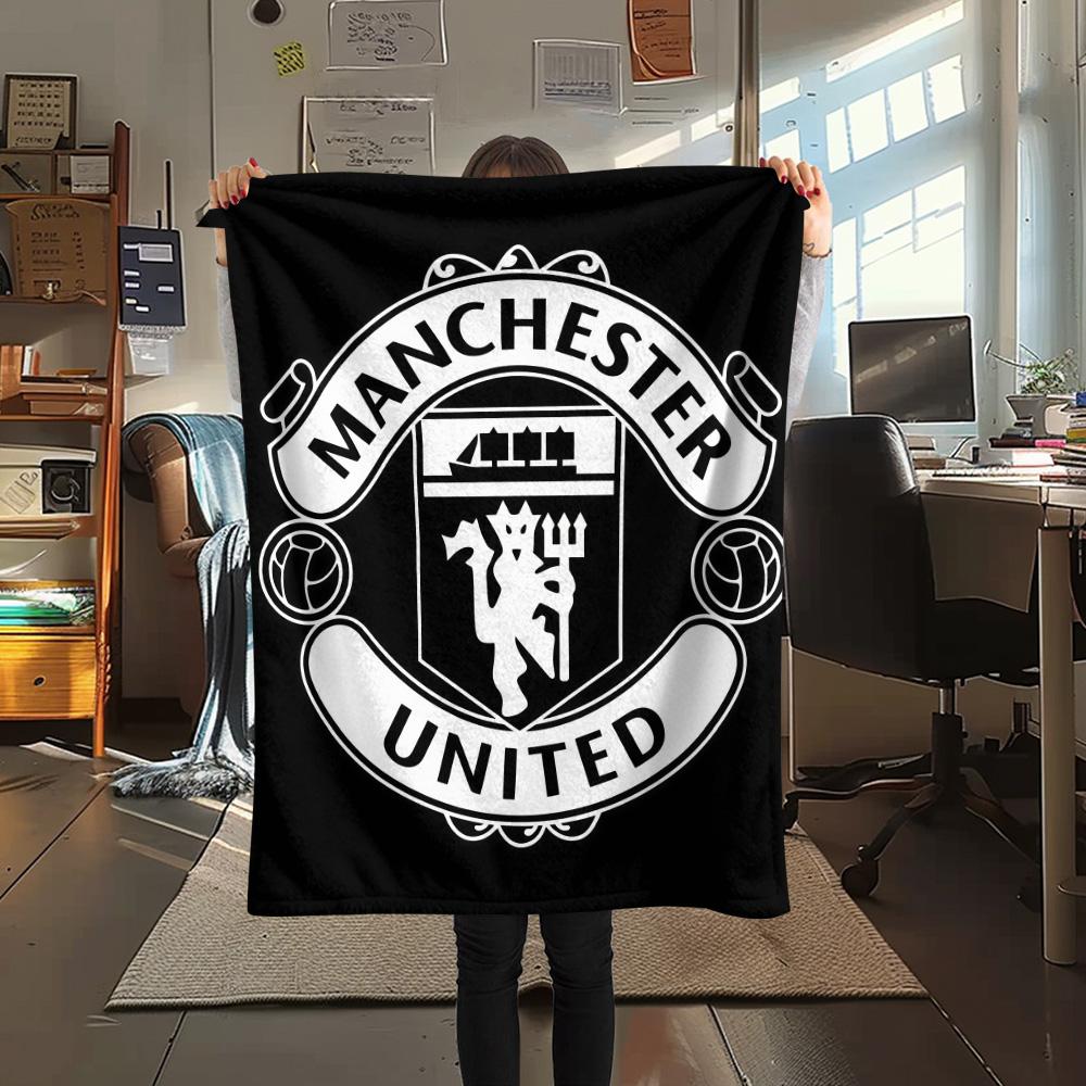 Man Utd Print FlAannel Blanket, High quality Comfortable for All Seasons, Home Decor, Warmth and Comfort