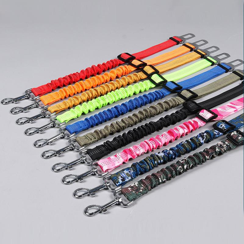 Elastic Car Dog Leash Reflective Car Dogs Leash Adjustable Elasticity Pet Safety Rope for Small Medium Large Dogs Accessories
