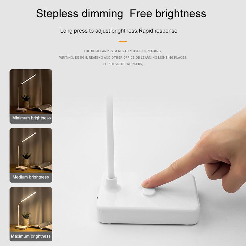 Настольная лампа Сенсорные настольные лампы для гостиной Настольные складные настольные лампы с гибкой стойкой и регулируемой яркостью Защита глаз Учебная лампа Светодиодный свет