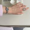 Luxury Bracelet Watches Round Shape Wristwatches Simple Elegant Bangle Bracelet  Fashion Accessory