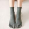 Cotton Five Finger Socks For Woman Edge Curl Fashions Colorful Loose Harajuku Short Socks With Toes Japanese Split Toe Socks