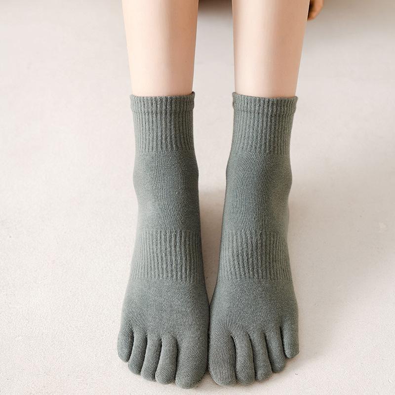 Cotton Five Finger Socks For Woman Edge Curl Fashions Colorful Loose Harajuku Short Socks With Toes Japanese Split Toe Socks