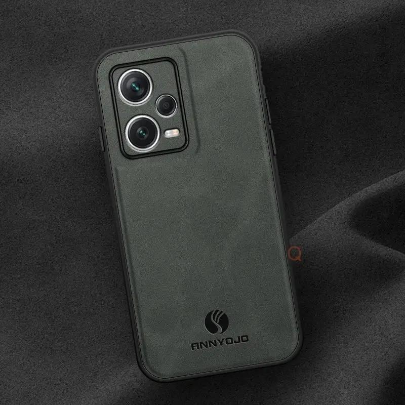 Redmi12 Роскошный кожаный чехол из овчины для Xiaomi Redmi Note 12 Pro Plus 4g 5g Мужской деловой винтажный магнитный чехол Note12 12pro