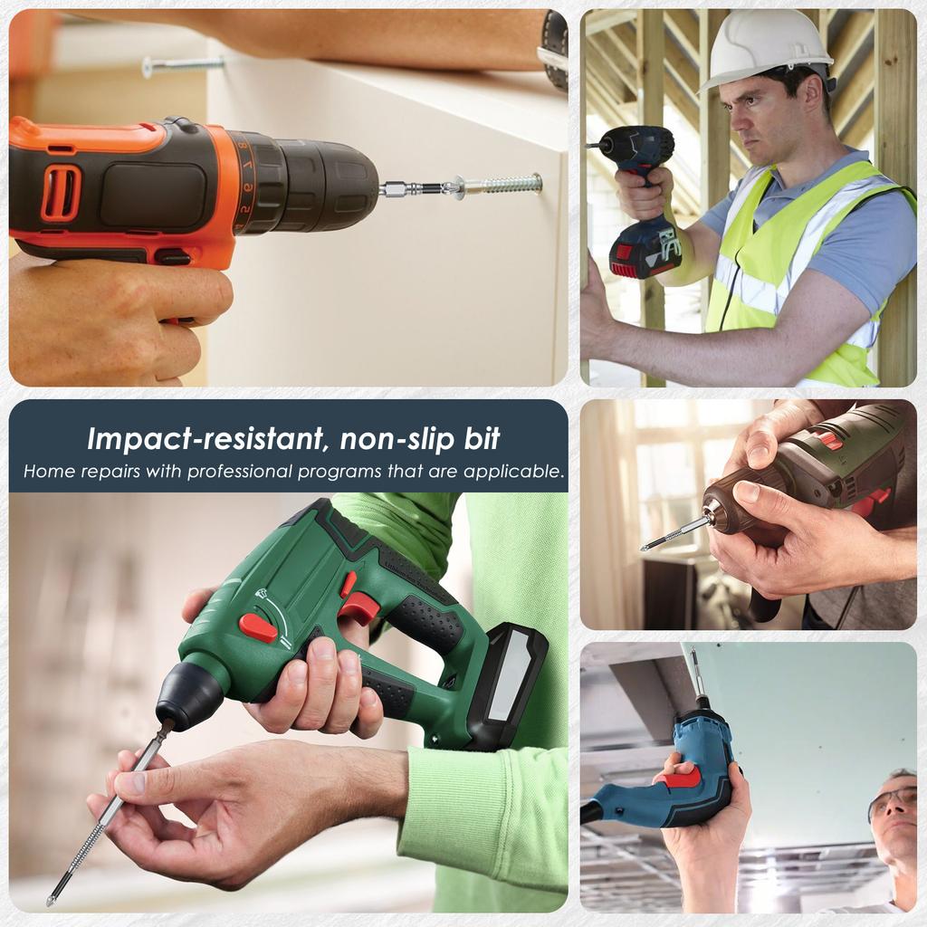 9/18 Pcs Magnetic Screwdriver Bits Non-slip Shockproof Phillips Impact Bits Hex Shank Alloy Steel Bits Suitable for Power Tools