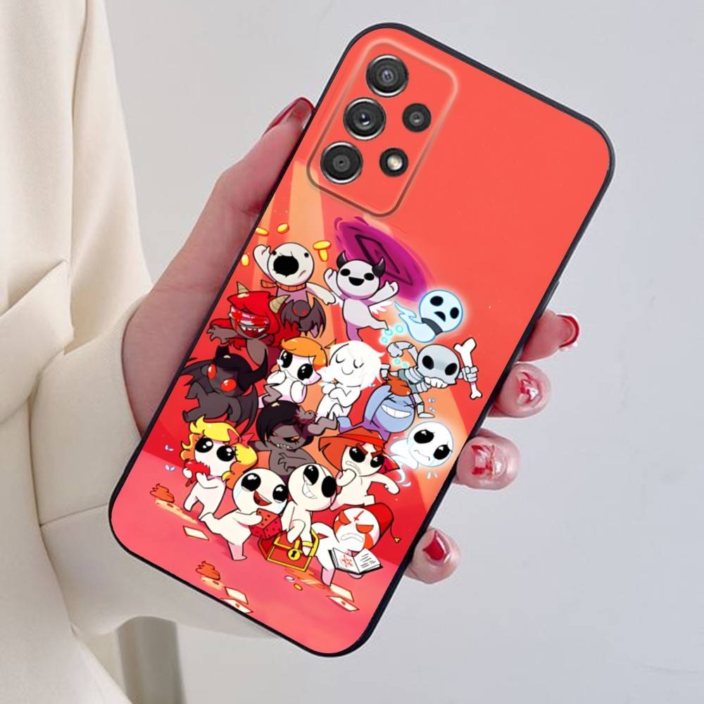 Cool The Binding of Isaac Phone Case For Samsung S24,21,22,23,30,Ultra,20,Plus,Note,10,9,Black soft silicone case