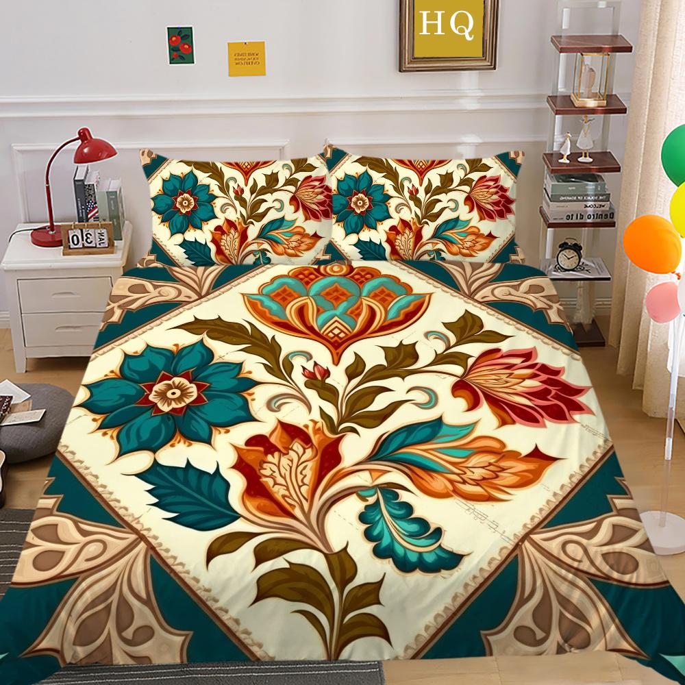 Домашнее постельное белье 3D Высокое качество с принтом пейсли для женщин, королевский размер, декор для спальни, комплект постельного белья, покрывало