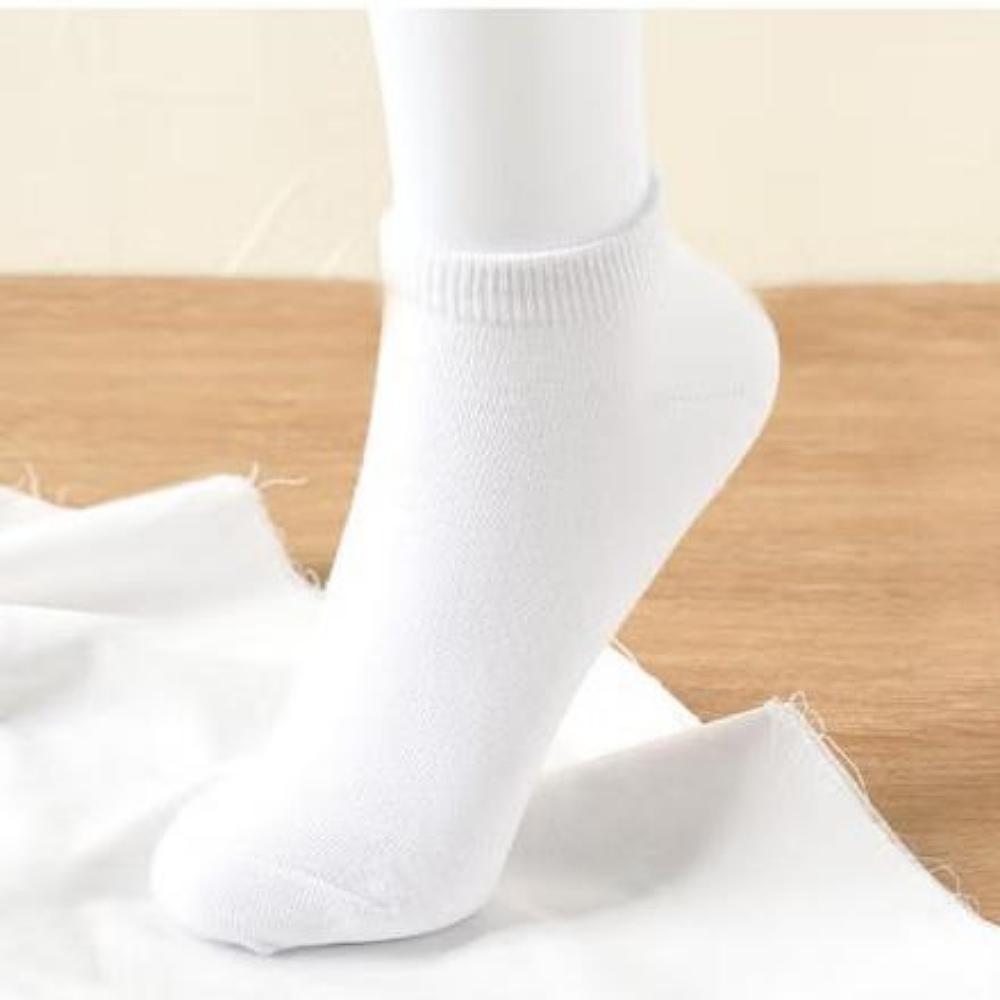 Women's Basic Short Socks Black/White [5~8(US) 2.5~5.5(UK)36~39(EU)]