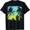 Силуэт Пальмы Дизайн Дерева, Винтажная Графика Подарок Футболка