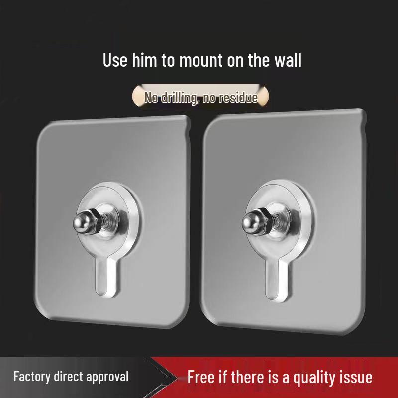 Traceless Adhesive Stickers for No-Punch Screws, Strong Acrylic Photo Frame Stickers, Nail-Free Bathroom Shelf Mounts.