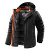 Men's Medium Long Cotton-padded Coat with Thick Cold Warm Coat