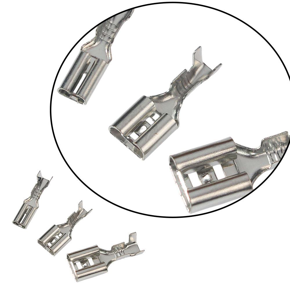 120 шт. комплект для обжима проводов с пружинными клеммами - обжимные клеммы электрические клеммные концы 2,8 мм 4,8 мм 6,3 мм клеммные соединители