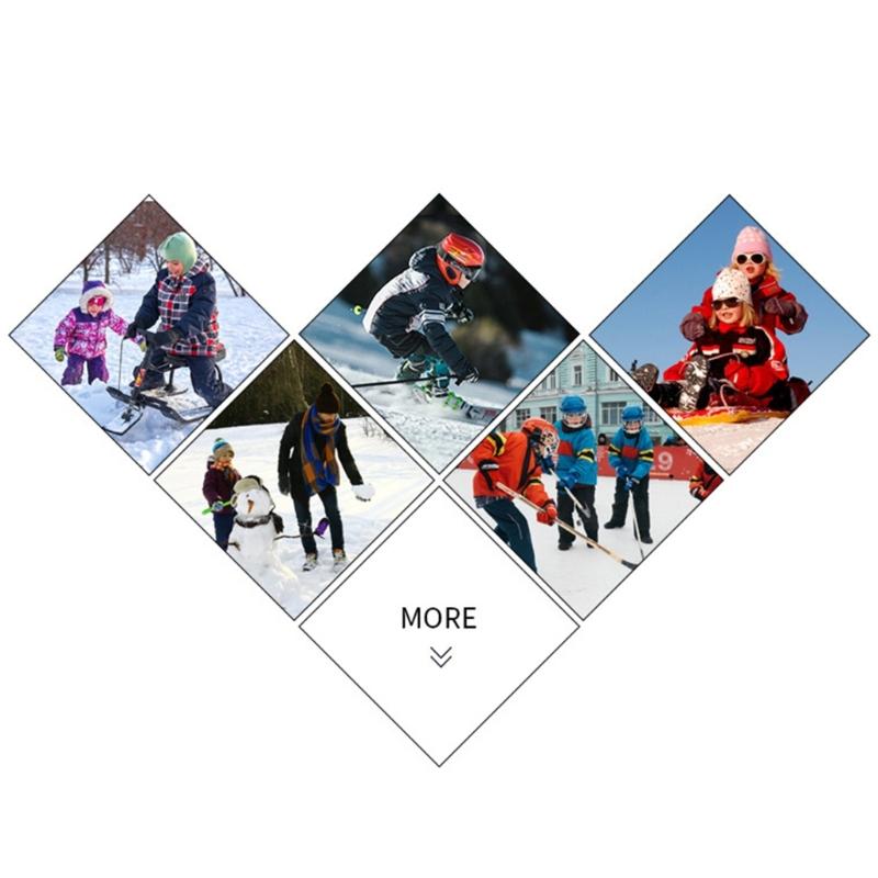 2-5 лет Водонепроницаемые Детские Лыжные Перчатки Зимние Велосипедные Перчатки Противоскользящие Перчатки Теплые Толстые Флисовые Митенки для Сноубординга Перчатки