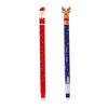 2 Pcs Christmas Erasable Gel Pens Retractable Cartoon Pens Fine Point Cute Holiday Writing Pens for School Office Kids Students Xmas Party Favors