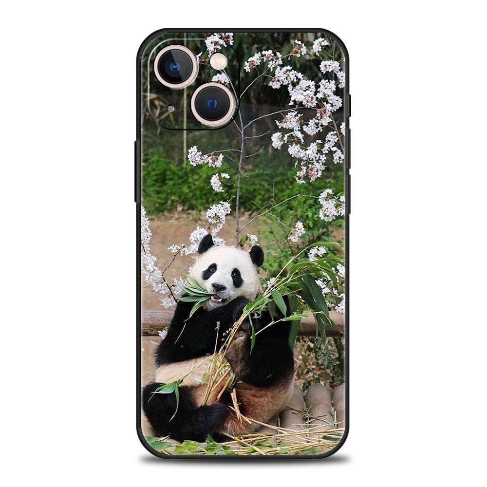 Роскошный мягкий чехол из ТПУ для iPhone 17 Air 16E 16 11 15 14 Pro MAX 12 13 7 8 Plus X XR XS SE 2022 Чехол панда