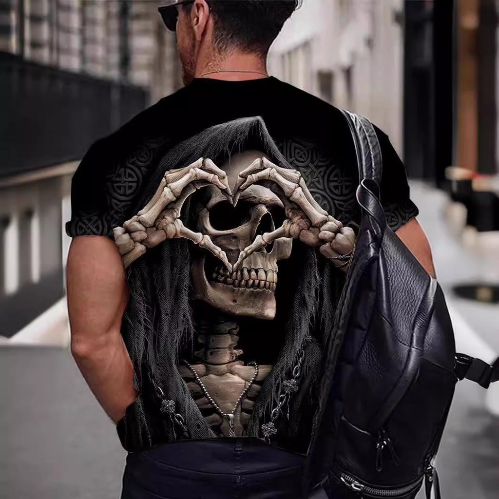 Летние мужские футболки с 3D принтом тигра и дракона, модные повседневные спортивная одежда с круглым вырезом и короткими рукавами, уличная одежда, топы большого размера