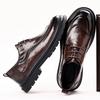 Мужские кожаные туфли на шнуровке Брендовые офисные туфли Мужские туфли на плоской подошве Кожаные туфли на свадьбу и банкет Удобные деловые туфли Zapatos