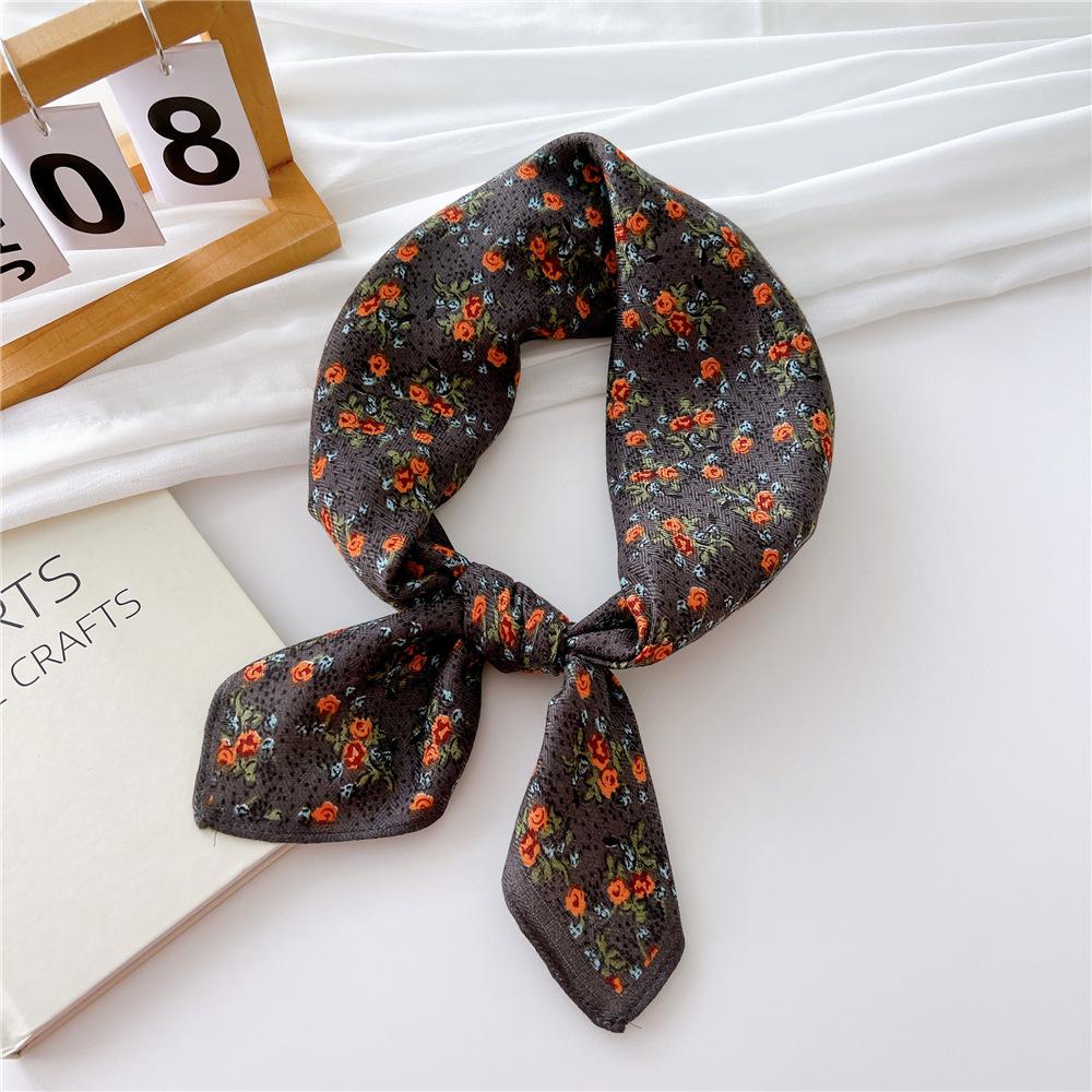 Маленький квадратный шарф из хлопка и льна, шелковый шарф, женский, весна и осень, новый стиль, художественный и универсальный, модный, темпераментный шарф-повязка на голову