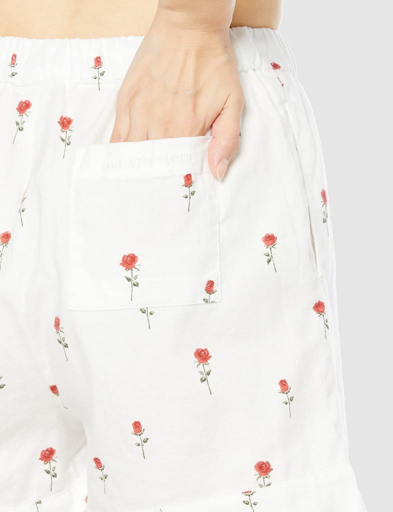 Flannel Motif Pattern Shorts PWFP214257 OWHT F [Gelato Pique] Women's