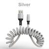 Кабель Marjay 5A USB Type C, пружинный кабель для быстрой зарядки для iphone 11, 12, 13, кабель Micro USB для Samsung, Xiaomi, Huawei, провод для передачи данных