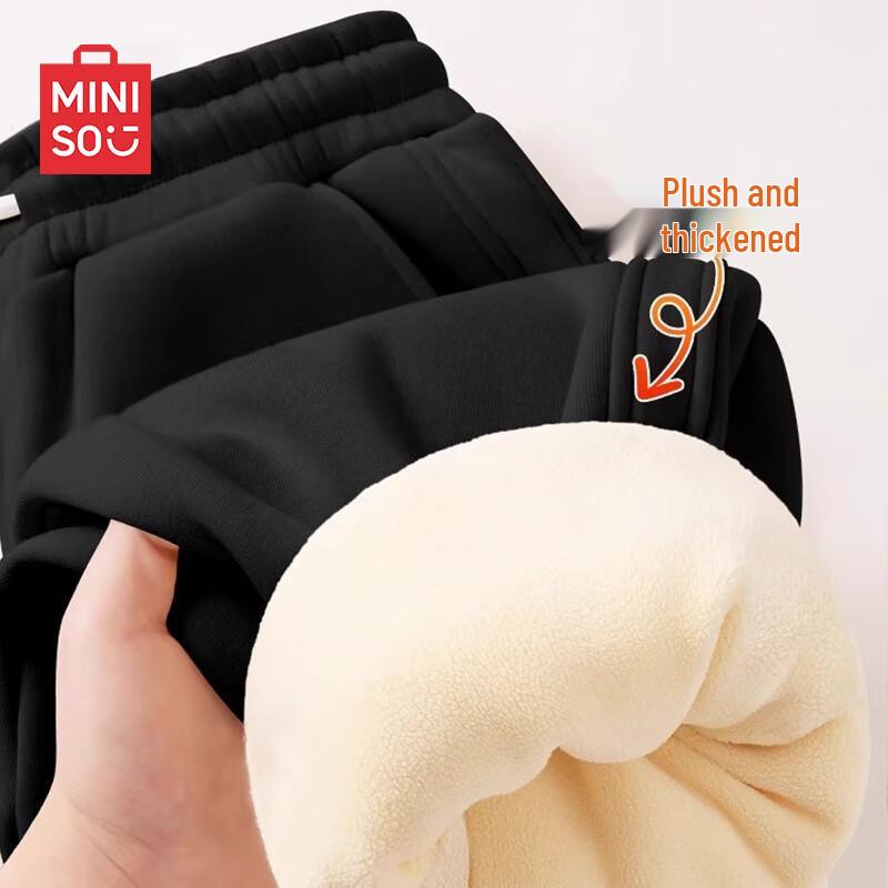 MINISO Мужские зимние джоггеры с флисовой подкладкой