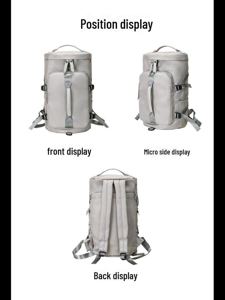 Большая вместительная водонепроницаемая сумка для йоги из ткани Оксфорд с логотипом, ремешком через плечо или двойным ремнем, отдельным отделением для обуви, спортивная сумка