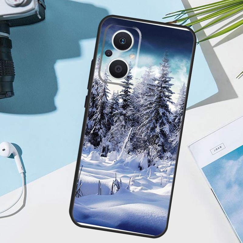 Пейзаж Зимний Свет Снежный Покров Для OPPO Reno 14 F 13F 12F 11F 10 11 12 13 Pro 7 8 Lite OPPO Find X9 X5 X6 X8 Pro Чехол