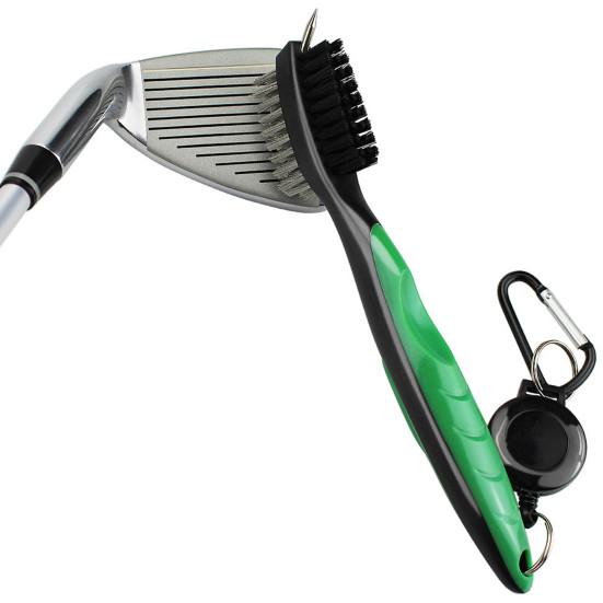 Club Cleaning Brush Convenient Sturdy Structure Golf Accessories Golf Pole Putter Double Sided