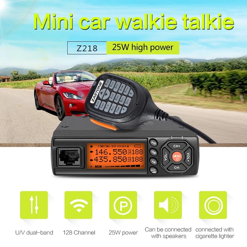 1Pcs Zastone-218 Car Walkie Talkie Dual Band UHF VHF Mobile Radio Transceiver CB Car Radio