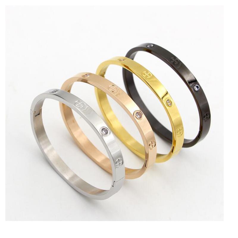 Stainless Steel Cuff Bracelets Bangles with Stone For Woman Fashion Jewelry Charm Jewelry Accessories Bohemian Stylish Classic