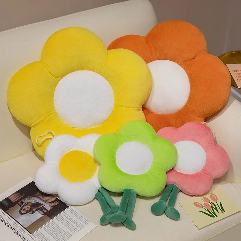 Подсолнух Солнечный Цветок Мягкая Плюшевая Игрушка Кукла Подушка Коврик Подушка для Объятий Домашний Декор для Спальни Автомобиля Подарок для Девочек