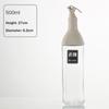 Kitchen Square Glass Oil Bottle Set Refillable Oil Vinegar Cruet for Cooking Seasoning