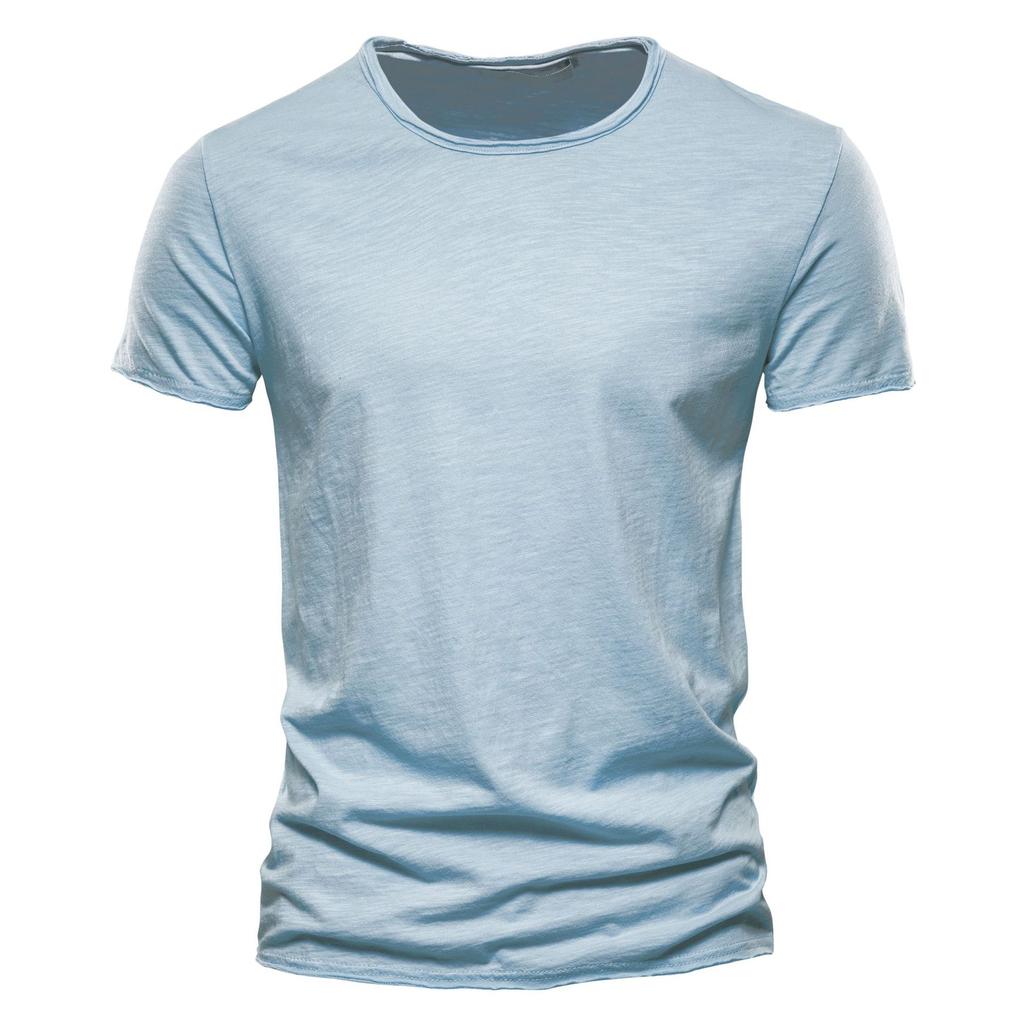 Classic Men's V-neck Tee Short Sleeve Casual Fashion Tops for Daily Wear