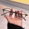 Стильные овальные легкие унисекс очки: Универсальная мягкая оправа из TR, совместимая с миопией