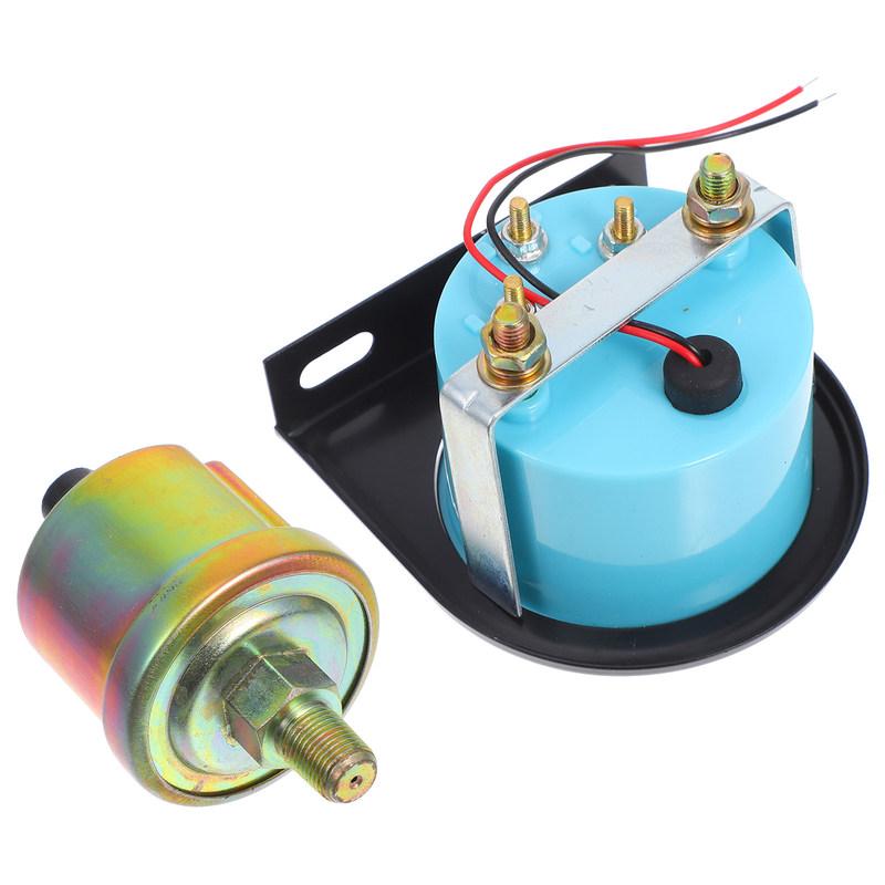 Oil Pressure Gauge 52Mm Automotive Oil Press Gauge Kit Accurate Reading Easy Install ABS Plastic Iron High Precision 12V