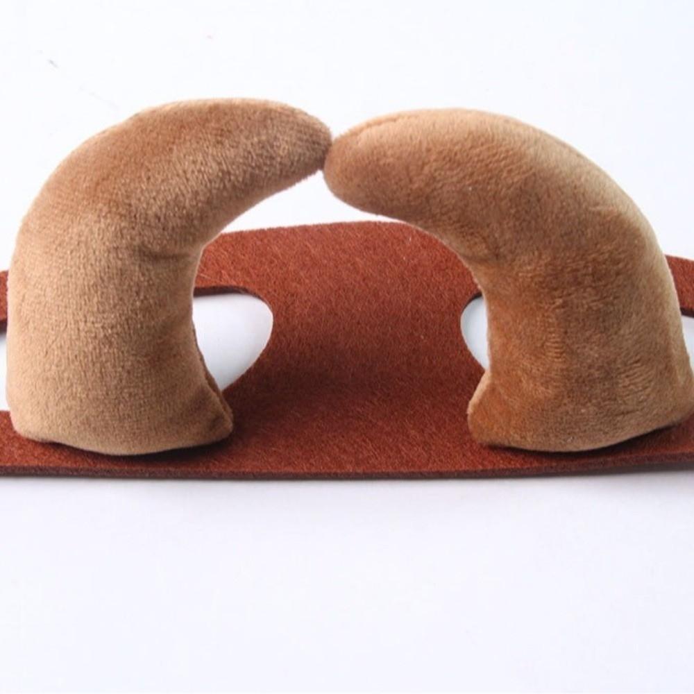 Plush Cat Devil Horns Headpiece Adjustable Dog Bull Horn Headband Pet Costume Headwear Photo Props
