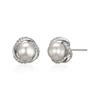 GEIGER Jewelry Silver Twisted Line Pearl Point Earrings GISVEE157