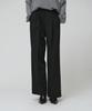 MUSEE [Essentiel] Arch Minimal Wool-Blend Semi-Wide Pants_Black