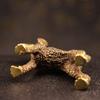 Pure Copper Cute Dog Statue Feng Shui Ornaments Bronze Standing Poodle Figurines Lucky Desk Decorations Accessories Home Decor