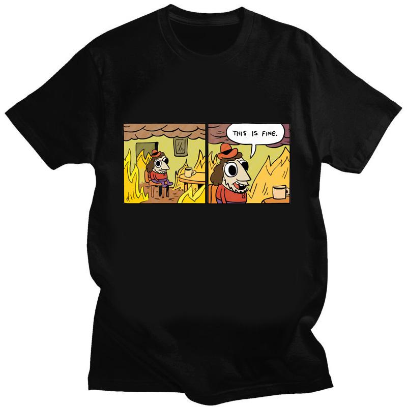 Kawaii футболка «Это прекрасно, все будет хорошо» Meme креативная футболка подарок для друзей Harajuku футболка унисекс одежда унисекс