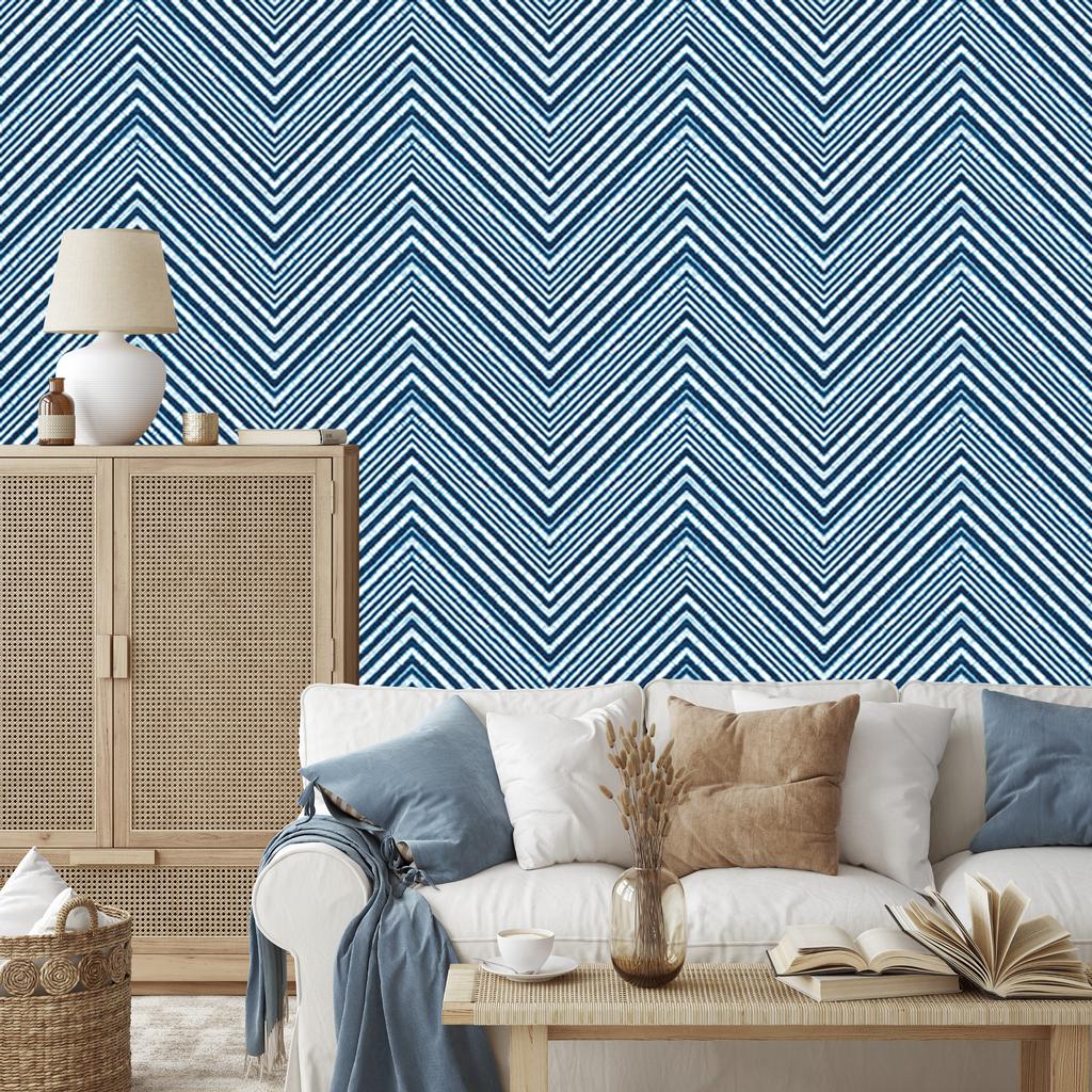 Geometric and retro zigzag wallpaper for living room and bedroom 50x1000