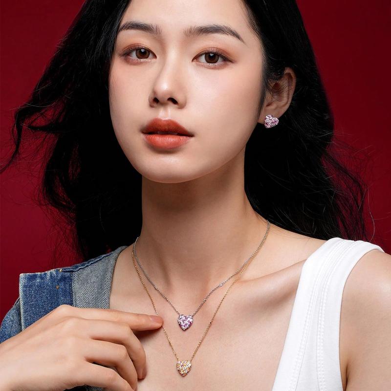 APM Monaco necklace VALENTINE Series [Romantic Confession] Small Colorful Love Hearts Adjustable Exquisite Personality Trendy Gift Box AC7198MOR