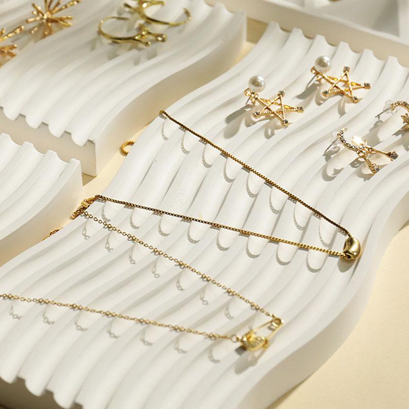 Подставка для украшений, белая гипсовая Т-образная подставка для серег, колец, с украшениями, дисплей для украшений, фотоаксессуары