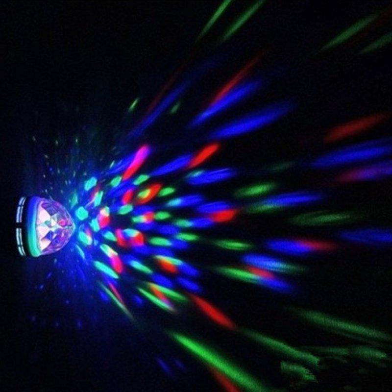 Горячий! Onedayshop® RGB Crystal Ball Effect Light E27 Светодиодное вращающееся сценическое освещение для дискотеки DJ Party