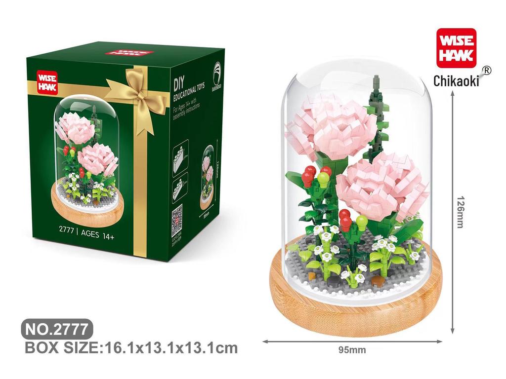Micro Particle Building Blocks: Sunflower and Rose Bouquet for Valentine's, Qixi, Teacher's Day, and Christmas.