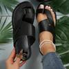 Модные женские летние шлепанцы на плоской подошве из кожи белого и черного цвета, сандалии телесного цвета, дизайнерские пляжные туфли для отдыха на каждый день, размер 36-43