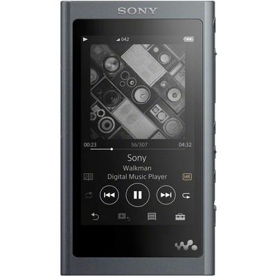Sony Walkman серии A MP3-плеер емкостью 16 ГБ, Bluetooth, совместимость с microSD, поддержка высокого разрешения, до 45 часов непрерывного воспроизведения, модель 2018 года, сероватый