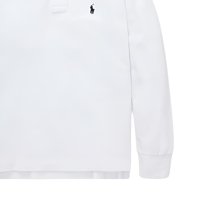 Polo Ralph Lauren Детская футболка с логотипом-иконкой, прямой крой, длинный рукав, белая CWPOKNIY6820119-100