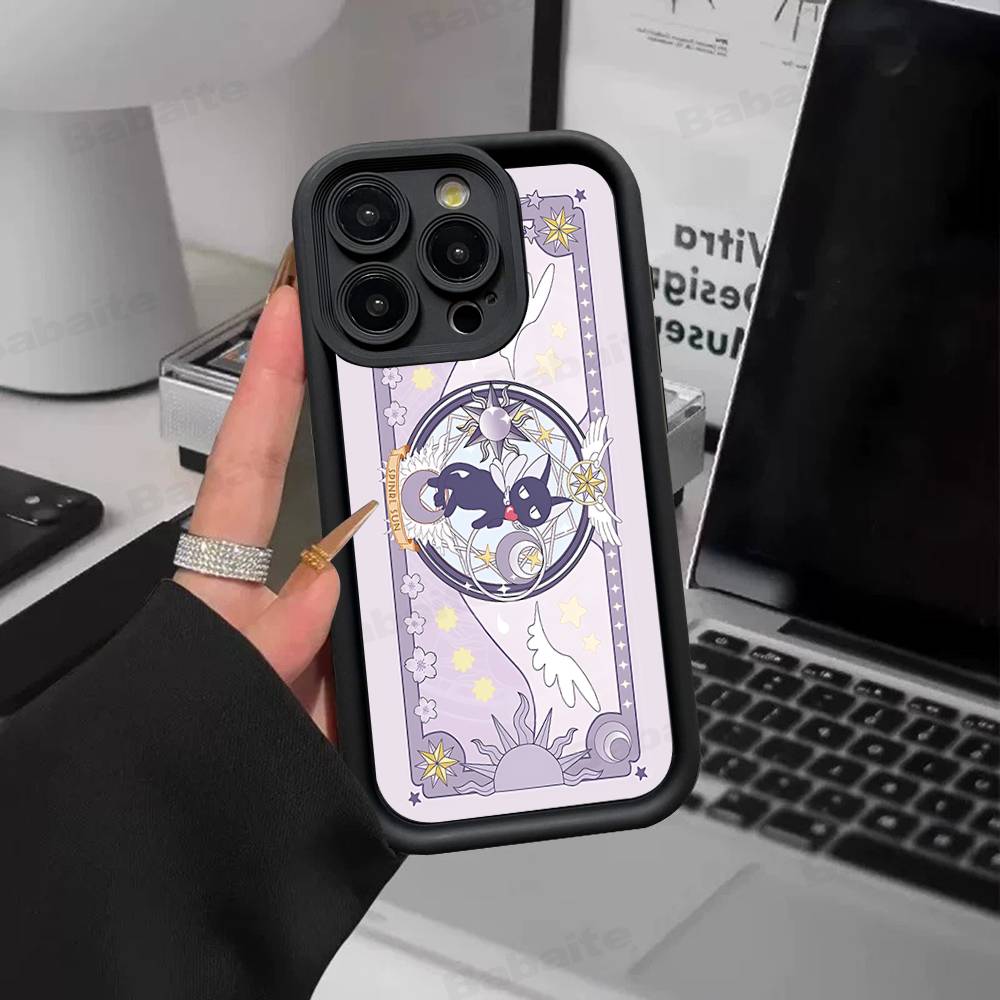 Силиконовый мягкий чехол для телефона Cardcaptor Sakura C для iPhone 17 16 14 13 12 11 15 Pro Max Plus Air Cover