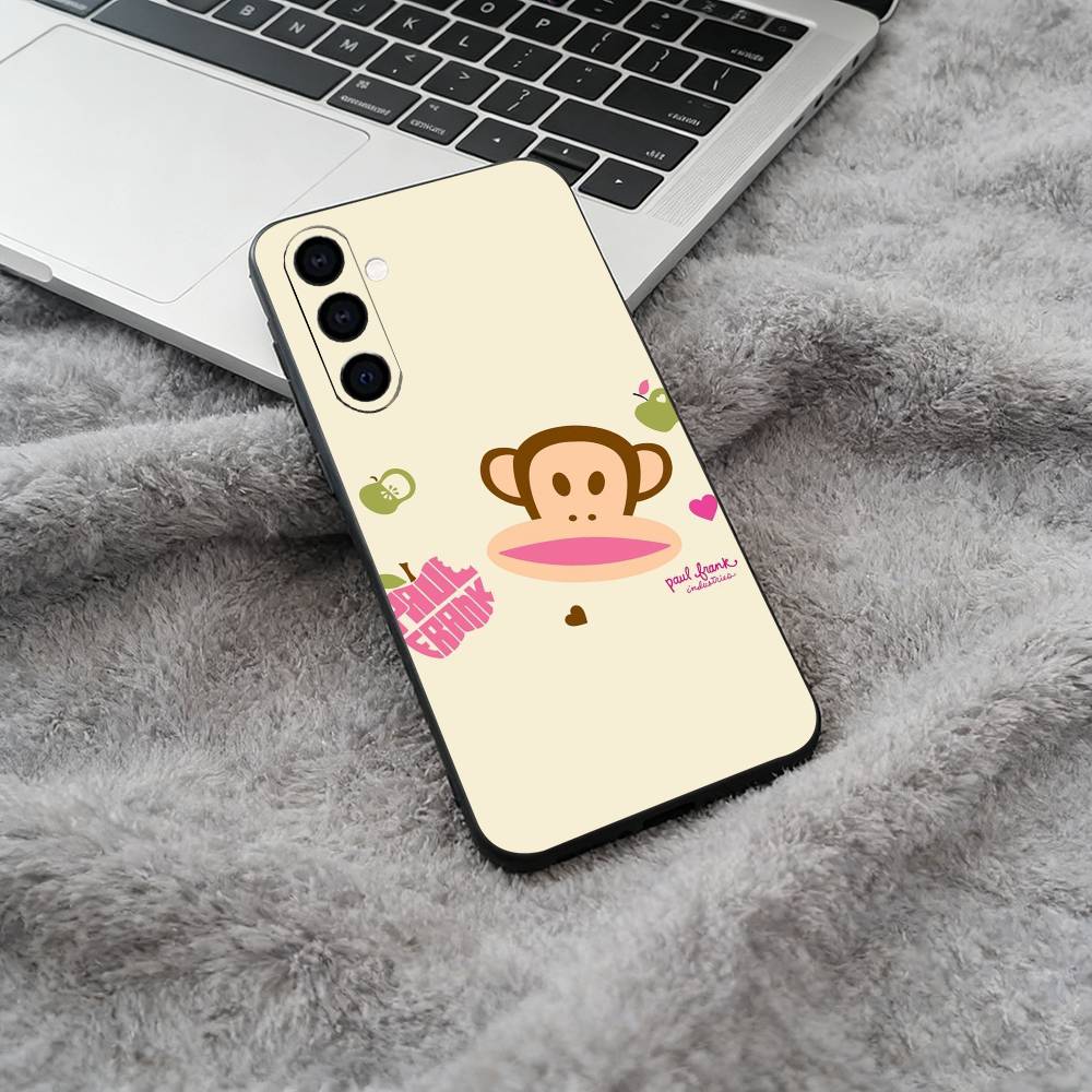 Милый дизайн P-Paul -F-Frank Черный Мягкий Силиконовый Чехол для Телефона для Samsung Galaxy A73, A71, A72, A70, A53, A52, A51
