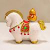 Good Luck Resin Horse Statue Rotatable Desktop Ornament Creative Zodiac Horse Ornaments  Home